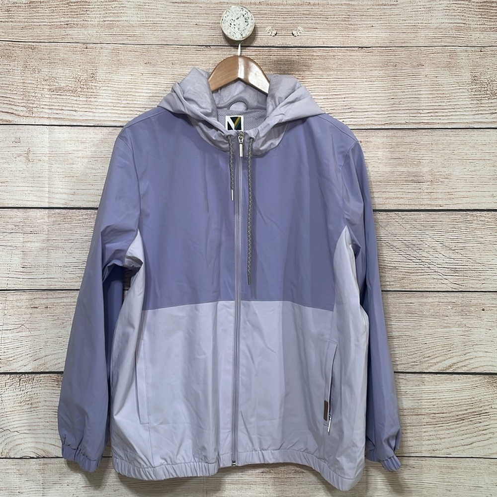Voyager Purple Windbreaker Zip Up Jacket Large